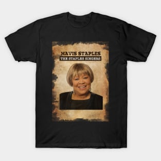 Vintage Old Paper 80s Style Mavis Staples T-Shirt